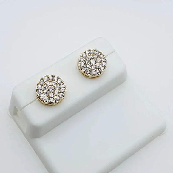 "14K Gold Plated Cubic Zircon Earrings, INUS1BR313 - Picture 7 of 10